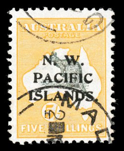 8, 1916 5- Yellow and gray, well centered, fresh colors, neat c.d.s. postmarks, small thin spot, very fine appearance 1999 BPA certificate (S.G. 83 £2,250).