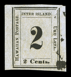16, 2c Black on grayish, Plate 3-E, Type VII, Position 7, huge margins on all four sides, crisp impression, small ms. cancel at right, horizontal crease, extremely fine
appearance 1999 PF certificate.
