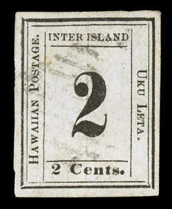 16, 2c Black on grayish, Plate 3-G, Type VI, Position 6, four large margins, crisp impression, light grid cancel, pinpoint thin speck, still very fine.