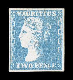 S.G. 44, 1859 2p Pale blue, unused, large margins all around, attractive color and a fine impression in fresh paper, small thin spot, very fine appearance 2008 BPA certificate
ex-Sovereign (Scott 17 $3,250.00).