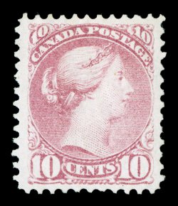 S.G. 87, 1876 10c Pale lilac magenta, remarkably well centered within wide margins, fresh color in this delicate shade, o.g., h.r., extremely fine actually a very difficult
stamp to find in this premium original gum quality ex-Jara (Scot