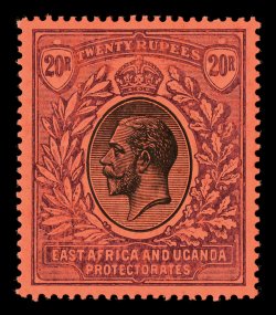 S.G. 59, 1912 20R Black and purple on red, choice centering, strong colors, o.g., trivial h.r., extremely fine (Scott 55 $425.00).