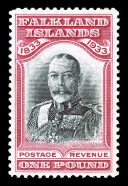 S.G. 127-38, 1933 ½p to £1 Centenary cplt., fresh and generally well centered, o.g., some low values with h.r., but the three top values are lightly hinged, very fine an
attractive example of this always popular set 5- and £1 accompanied by 2