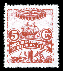 Asturias Y Leon, Edifil 1-7, 1936 5c Pictorials, cplt., fresh and well centered, o.g., n.h., very fine set 5c Red with 2004 Comex certificate.