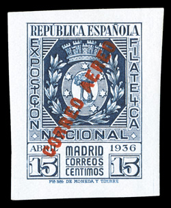 C88-89, 1936 10c and 15c Philatelic Exhibition overprinted Correo Aereo, cplt., large margins all around, o.g., n.h., fresh and extremely fine (Edifil 729-30
Ç600).