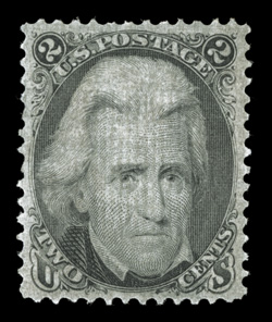 93, 2c Black, F grill, well centered within uncharacteristically large margins, crisp impression, o.g., extremely fine 2006 PF certificate.