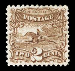 113, 2c Brown, bright and fresh, nicely centered, o.g., lightly hinged, very fine 2002 PF certificate.