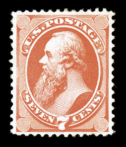 149, 7c Vermilion, deep rich and vibrant color, quite well centered, full o.g., very fine a particularly fresh and handsome example 1998 PSE certificate.