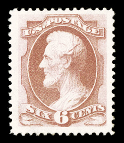 159, 6c Dull pink, jumbo mint single, sporting huge margins which are almost never seen on this stamp, exceedingly well centered within these vast borders, extraordinary bright
and fresh, o.g., extremely fine 1984 and 2000 PF certificates.