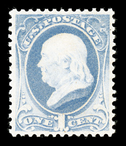 206, 1c Gray blue, excellent centering, attractive fresh color, o.g., barest trace of hinging, extremely fine 2005 PF certificate.
