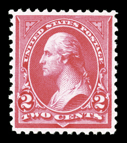 252, 2c Carmine, Ty. III, excellent centering, bright and fresh, o.g., n.h., extremely fine 2006 PSE certificate.