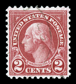 595, 2c Carmine coil waste, well centered and margined, bright color, light c.d.s. cancel, very fine 1997 PSE certificate.