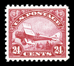 C6, 24c Carmine, excellent centering within large margins, wonderfully rich color, o.g., n.h., extremely fine and choice 2008 PSE certificate (XF-Superb 95 SMQ
$425.00).