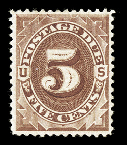J4, 5c Brown, exceptionally well centered, impressively rich color and a well defined impression, o.g., lightly hinged, extremely fine and choice 2004 PF
certificate.