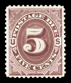 J18, 5c Red brown, well centered within large margins, vibrant color, o.g., lightly hinged, choice very fine 2002 PF certificate.