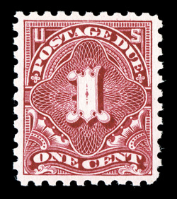 J52, 1c Carmine lake, wonderfully well centered, bright and fresh, o.g., n.h., extremely fine 2007 PF certificate (XF 90).