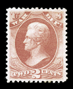 O84, 2c War, lovely centering within large margins, bright and fresh, o.g., lightly hinged, extremely fine 2008 PSE certificate (VF-XF 85 OGph SMQ $365.00).