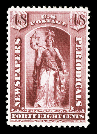 PR85, 48c Carmine, especially well centered, strong vibrant color, o.g., lightly hinged, extremely fine 2002 PF certificate.