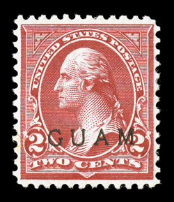 2 var., 2c Red, Paris Exhibition special printing, well centered, bright color, o.g., lightly hinged, with red Special Surcharge handstamped on back (this handstamp was applied
by J.M. Bartels to authenticate genuine special printings 2008 PF