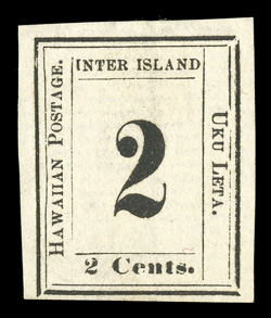24, 2c Black on laid paper, Plate 7-A, Type I, Position 1, unused, ample to mostly huge margins all around, deep rich color on fresh white paper, choice very fine 2009 PF
certificate.