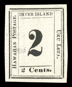 24, 2c Black on laid paper, Plate 7-A, Type X, Position 10, unused, four uncommonly large margins, deep rich color on crisp clean paper, extremely fine 2005 PF
certificate.