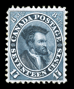 19a, 1859 17c Slate blue, a fabulous mint example in a quality which places it among the finest in existence, as this stunning stamp features not only a sensational overall
freshness, but is as perfectly centered as its tight spacing allows,