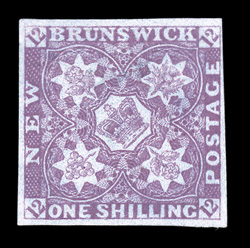 4, 1851 1- Dull violet, choice unused example, with very large margins virtually all around, gloriously rich color in an unusually strong shade, excellent impression as well,
very fine an especially rare stamp in this premium condition signed