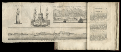 A Narrative of the Britons Voyage to Pitcairns Island.... John Shillibeer. London, Law and Whittaker, 1818. Stated third edition. 8vo, modern morocco with gilt spine. With
frontis and plates, two fold-out. Interesting pencil note on original fr