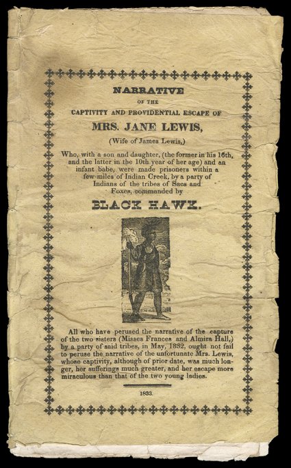 Hitchcock, Ethan Allen, Interesting frontier content Autograph Letter Signed E.A. Hitchcock, 3 12 pages, 4to, Fort Crawford, Michigan Territory (now Prairie du Chien,
Wisconsin), January 15, 1835. He writes his friend, Capt. Richard Bache, in