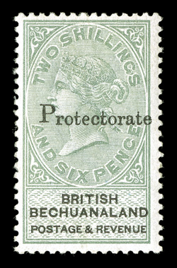56, 1888 2sh6p Green, Protectorate ovpt., strong rich color, o.g., faint h.r., fine 1996 Brandon certificate (S.G. 48 £550).
