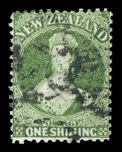 1- green, with indistinct cancellations reperforated at right though of good appearance. A very rare stamp. R.P.S. Certificate (1942). Sc. 30B S.G. 109, £2,500.