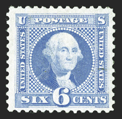 126, 6c Blue re-issue, attractively centered within large margins, marvelously fresh, with rich color on immaculate white paper, full original gum, very fine 1984 PF
certificate.