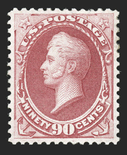 166, 90c Rose carmine, excellent centering, uncommonly bright and fresh, full but just slightly disturbed o.g., extremely fine photocopy of a clear 1984 PF certificate for a
block of four, this being the top left stamp.