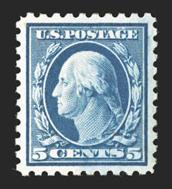 464, 466, 3c Violet, 5c Blue, each is exceptionally well centered and margined, o.g., n.h., both with PSE certificates noting a tiny imperfection (light perf. disc, slight gum
disturbance respectively), extremely fine appearance with clear 1996