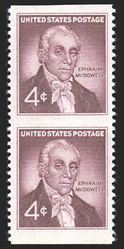 1138b, 4c McDowell, imperforate horizontally, vertical pair, large margins, o.g., n.h., extremely fine 1990 PF certificate.
