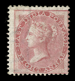 S.G. 48, 1856 8a Carmine, die I, mint single showing part of the marginal wmk., rich color, part o.g., very good 2006 BPA certificate.