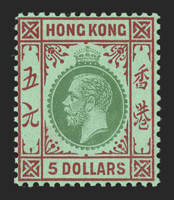 144-46, 1921-26 $1.00-$5.00 George V, watermarked multiple script CA, o.g., first two h.r., the $5.00 l.h., very fine (S.G. 130-32 £795).