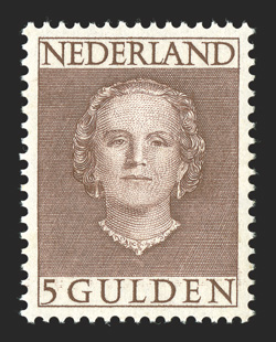 319-22, 1949 1G-10G Juliana cplt., o.g., n.h., very fine set.