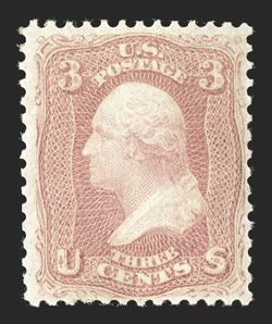 64b, 3c Rose pink, attractive color, o.g., faintly hinged, very fine 2000 PF certificate.