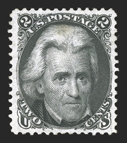 103, 2c Black re-issue, unused, well centered amid large margins, characteristic intense color and prooflike impression on crisp white paper, tiny tear and a trivial toned
spot, extremely fine appearance 2010 PSE certificate.