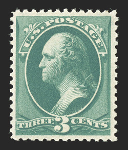 184, 3c Green, deep intense color, well centered, o.g., n.h., choice very fine 2006 PF certificate (VF-XF 85).