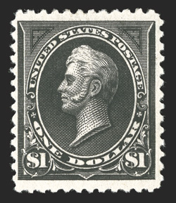 261A, $1.00 Black, Ty. II, large margins, deep color on fresh paper, o.g., lightly hinged, very fine 2002 PF certificate.