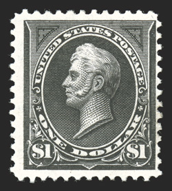 276A, $1.00 Black, Ty. II, exceptionally fresh color on bright white paper, o.g., fine 2001 PF certificate.