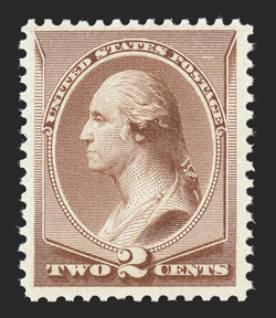 211B, 2c Pale red brown special printing, post office fresh mint example, strong color and razor-sharp impression, immaculate o.g., n.h., very fine 1994 PF
certificate.