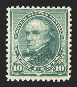 226, 10c Green, quite fresh and well centered, o.g., n.h., choice very fine.