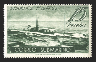 605A-F, 1938 1P-15P Submarine cplt., o.g., l.h., fine-very fine set.