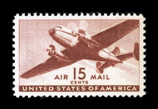 C28, 15c Brown carmine, mathematically precise centering within large margins, rich vibrant color, immaculate o.g., n.h., superb 2007 PSE certificate (Gem 100 SMQ $560.00) one
of only two stamps to receive the coveted Gem 100 grade from the