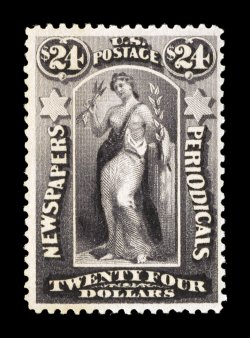 PR76, $24.00 Dark violet, deep rich color and a highly detailed impression, well centered and margined, o.g., lightly hinged, very fine.