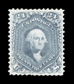 70b, 24c Steel blue, unused, well centered although reperforated at bottom, strong unmistakable Steel blue color and a well incised impression, very fine appearance a
particularly difficult stamp to find in any unused condition 1995 PF certifi