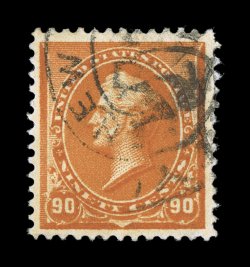 229, 90c Orange, used, deep intense color and impression, well centered within unusually large margins, light oval cancels, extremely fine overall 2007 PF
certificate.